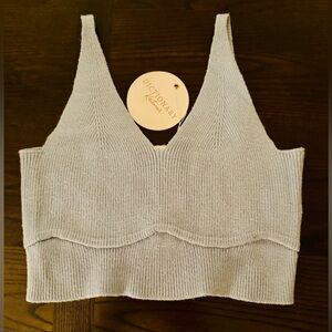 Dictionary Knitwear crop top size L casual Boho retro festival Y2K preppy NWT